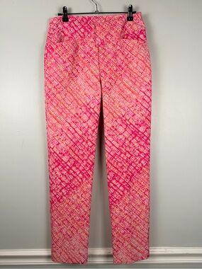IBKUL Performance Stretch Ankle Liz Golf Pants Pink Coral Women’s size 4